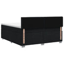 vidaXL Boxspring ágy matraccal fejtámlával Fekete 160 x 200 cm Szövet