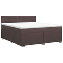 vidaXL Boxspring ágy matraccal Sötét Barna 160 x 200 cm Szövet