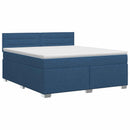 vidaXL Boxspring ágy matraccal fejtámlával Kék 160 x 200 cm Szövet