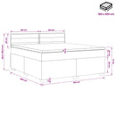 vidaXL Boxspring ágy matraccal fejtámlával Kék 160 x 200 cm Szövet
