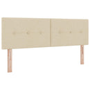 vidaXL Boxspring ágy matraccal Krémszínű 160 x 200 cm Szövet