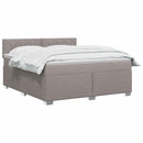 vidaXL Boxspring ágy matraccal Tópszínű 160 x 200 cm Szövet