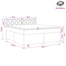 vidaXL Boxspring ágy matraccal fejtámlával Kék 160 x 200 cm Szövet