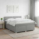 vidaXL Boxspring ágy matraccal Világosszürke 140 x 190 cm Szövet