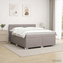 vidaXL Boxspring ágy matraccal Tópszínű 140 x 190 cm Szövet