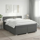 vidaXL Boxspring ágy matraccal Sötétszürke 180 x 200 cm Szövet