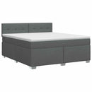 vidaXL Boxspring ágy matraccal Sötétszürke 180 x 200 cm Szövet