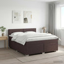 vidaXL Boxspring ágy matraccal Sötét Barna 160 x 200 cm Szövet