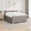 vidaXL Boxspring ágy matraccal Tópszínű 140 x 200 cm Szövet