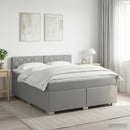vidaXL Boxspring ágy matraccal Világosszürke 160 x 200 cm Szövet