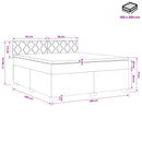vidaXL Boxspring ágy matraccal fejtámlával Fekete 180 x 200 cm Szövet