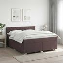 vidaXL Boxspring ágy matraccal Sötét Barna 140 x 190 cm Szövet