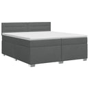 vidaXL Boxspring ágy matraccal Sötétszürke 200 x 200 cm Szövet
