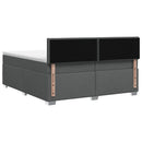 vidaXL Boxspring ágy matraccal Sötétszürke 200 x 200 cm Szövet