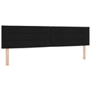 vidaXL Boxspring ágy matraccal fejtámlával Fekete 200 x 200 cm Szövet