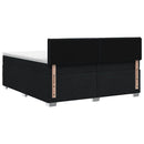 vidaXL Boxspring ágy matraccal fejtámlával Fekete 200 x 200 cm Szövet