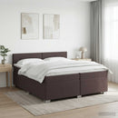 vidaXL Boxspring ágy matraccal Sötét Barna 200 x 200 cm Szövet
