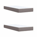 vidaXL Boxspring ágy matraccal Tópszínű 200 x 200 cm Szövet