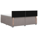 vidaXL Boxspring ágy matraccal Tópszínű 200 x 200 cm Szövet