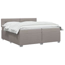 vidaXL Boxspring ágy matraccal Tópszínű 200 x 200 cm Szövet