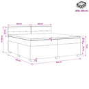 vidaXL Boxspring ágy matraccal Tópszínű 200 x 200 cm Szövet