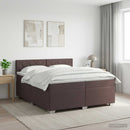 vidaXL Boxspring ágy matraccal Sötét Barna 200 x 200 cm Szövet