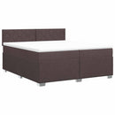 vidaXL Boxspring ágy matraccal Sötét Barna 200 x 200 cm Szövet