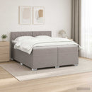 vidaXL Boxspring ágy matraccal Tópszínű 200 x 200 cm Szövet