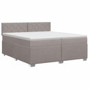 vidaXL Boxspring ágy matraccal Tópszínű 200 x 200 cm Szövet