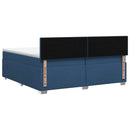 vidaXL Boxspring ágy matraccal fejtámlával Kék 200 x 200 cm Szövet