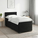 vidaXL Boxspring ágy matraccal fejtámlával Fekete 90 x 190 cm Bársony
