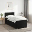 vidaXL Boxspring ágy matraccal fejtámlával Fekete 90 x 190 cm Bársony