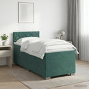 vidaXL Boxspring ágy matraccal Sötétzöld 80 x 200 cm Bársony
