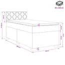 vidaXL Boxspring ágy matraccal Sötétzöld 80 x 200 cm Bársony