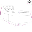 vidaXL Boxspring ágy matraccal Rózsaszín 90 x 200 cm Bársony