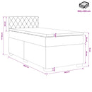 vidaXL Boxspring ágy matraccal Rózsaszín 100 x 200 cm Bársony