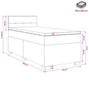 vidaXL Boxspring ágy matraccal Sötétzöld 100 x 200 cm Bársony