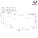 vidaXL Boxspring ágy matraccal Sötétzöld 100 x 200 cm Bársony