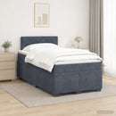 vidaXL Boxspring ágy matraccal Sötétszürke 120 x 200 cm Bársony