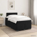 vidaXL Boxspring ágy matraccal fejtámlával Fekete 120 x 200 cm Bársony
