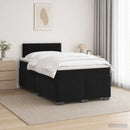 vidaXL Boxspring ágy matraccal fejtámlával Fekete 120 x 200 cm Bársony