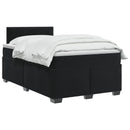vidaXL Boxspring ágy matraccal fejtámlával Fekete 120 x 190 cm Bársony