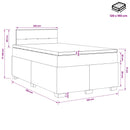 vidaXL Boxspring ágy matraccal Sötétzöld 120 x 190 cm Bársony