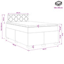 vidaXL Boxspring ágy matraccal Sötétzöld 120 x 190 cm Bársony