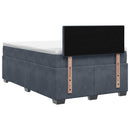 vidaXL Boxspring ágy matraccal Sötétszürke 120 x 200 cm Bársony