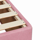 vidaXL Boxspring ágy matraccal Rózsaszín 120 x 200 cm Bársony