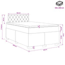 vidaXL Boxspring ágy matraccal Rózsaszín 120 x 200 cm Bársony