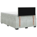 vidaXL Boxspring ágy matraccal Világosszürke 120 x 200 cm Bársony