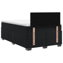 vidaXL Boxspring ágy matraccal fejtámlával Fekete 120 x 200 cm Bársony