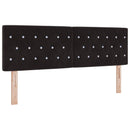 vidaXL Boxspring ágy matraccal fejtámlával Fekete 140 x 190 cm Bársony
